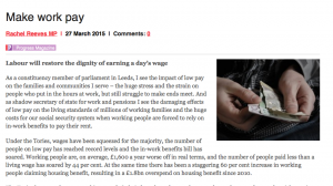 Rachel Reeves on restoring the dignity of the day's wage